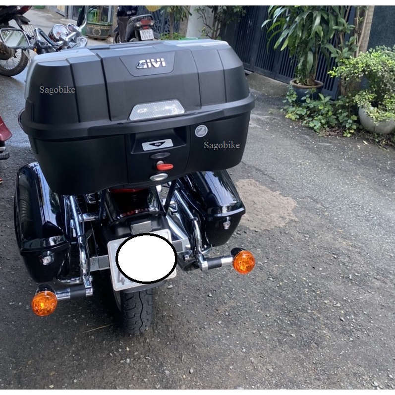 Thùng xe GZ 150A, thùng Givi B45NM và baga givi lắp cho GZ150A, hàng chính hãng, bảo hành 2 năm