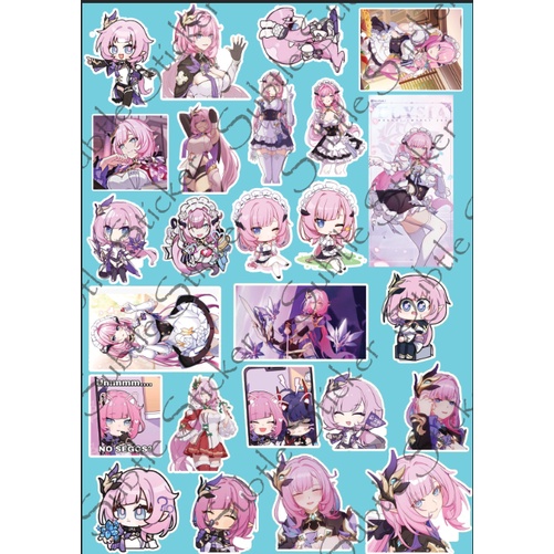 - Set 10/15/30 Sticker Elysia game Honkai Impact  dán trang trí  ...siêu đẹp