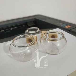 Cóng thủy tinh cho chim cảnh (lồng chim chào mào)