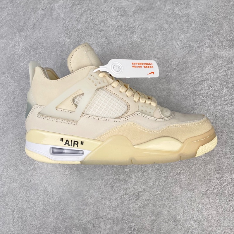 Giày Off-White x Air Jordan 4 Sail (Best Quality)