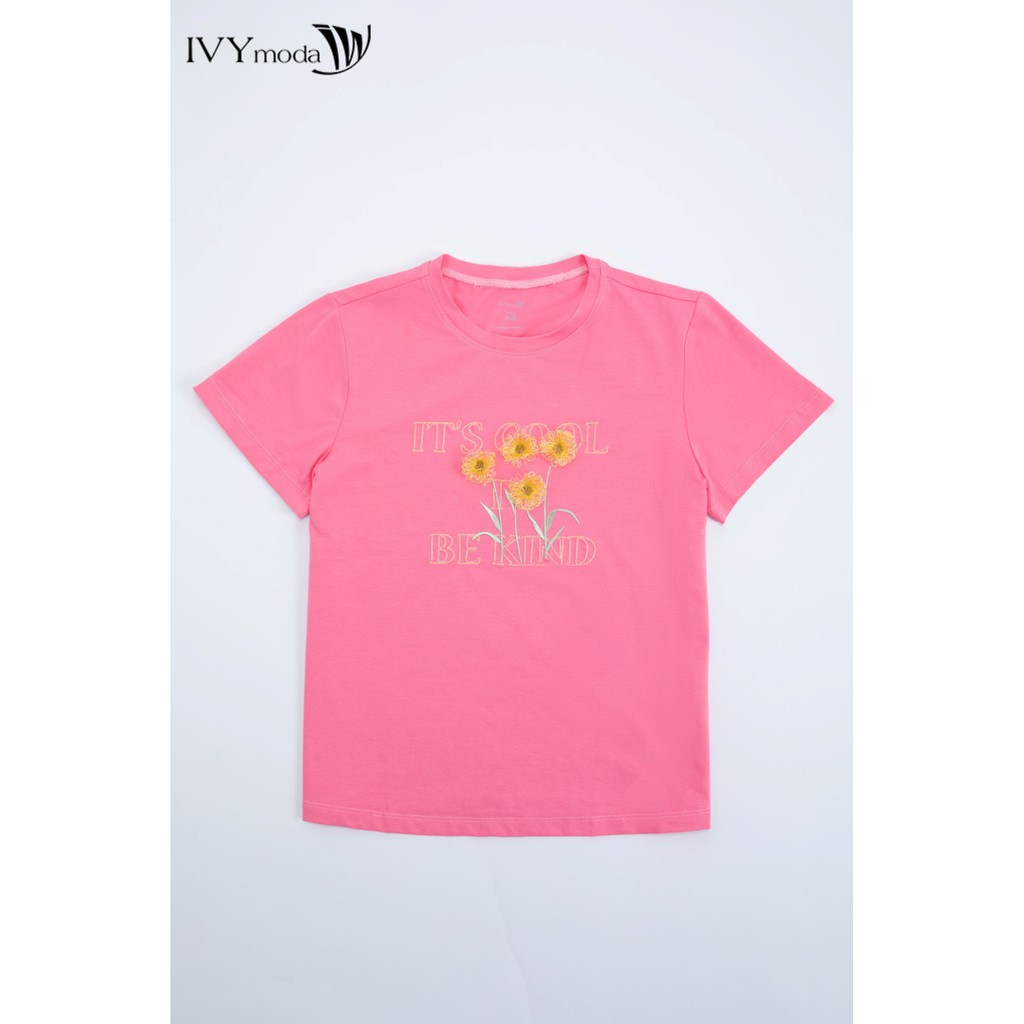 Áo thun bé gái it's cool be kind IVY moda MS 57G1344