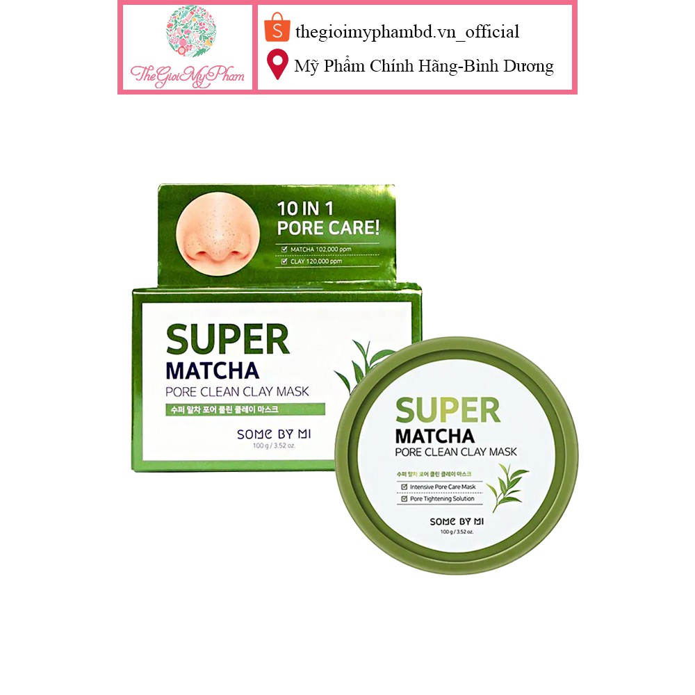 Mặt Nạ Đất Sét Some By Mi Super Matcha Pore Clean Clay Mask 100g