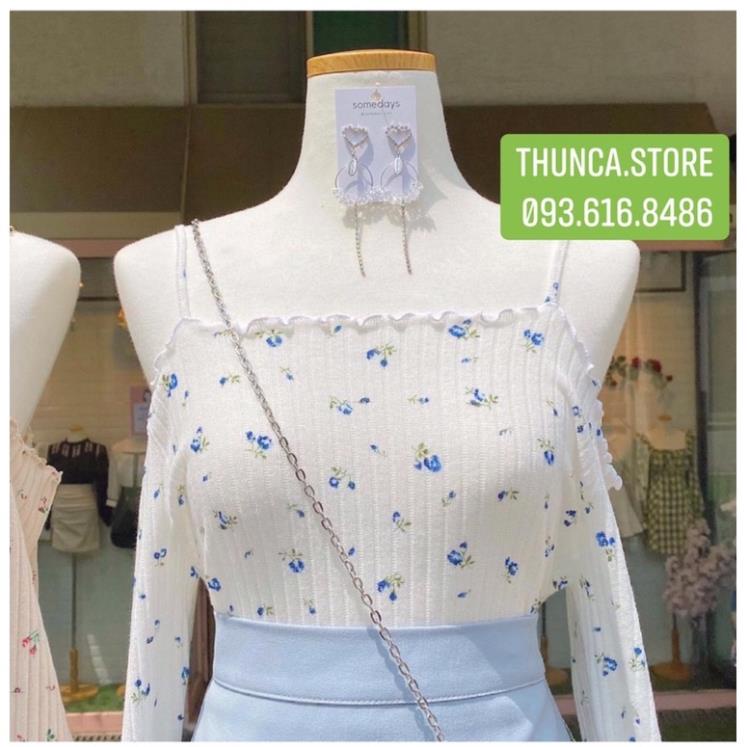 [hot] Áo Kiểu Tay Dài Trễ Vai Quyến Rũ Thời Trang Cho Nữ, áo bẹt vai hoa nhí . | BigBuy360 - bigbuy360.vn
