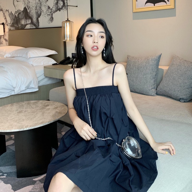 Đầm babydoll đơn sắc xoè công chúa J0078 | BigBuy360 - bigbuy360.vn