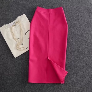 (Hàng có sẵn- shop có nhiều bộ suit, Blazer) Chân váy bút chì co dãn freesize (66-84cm); loại dài qua gối