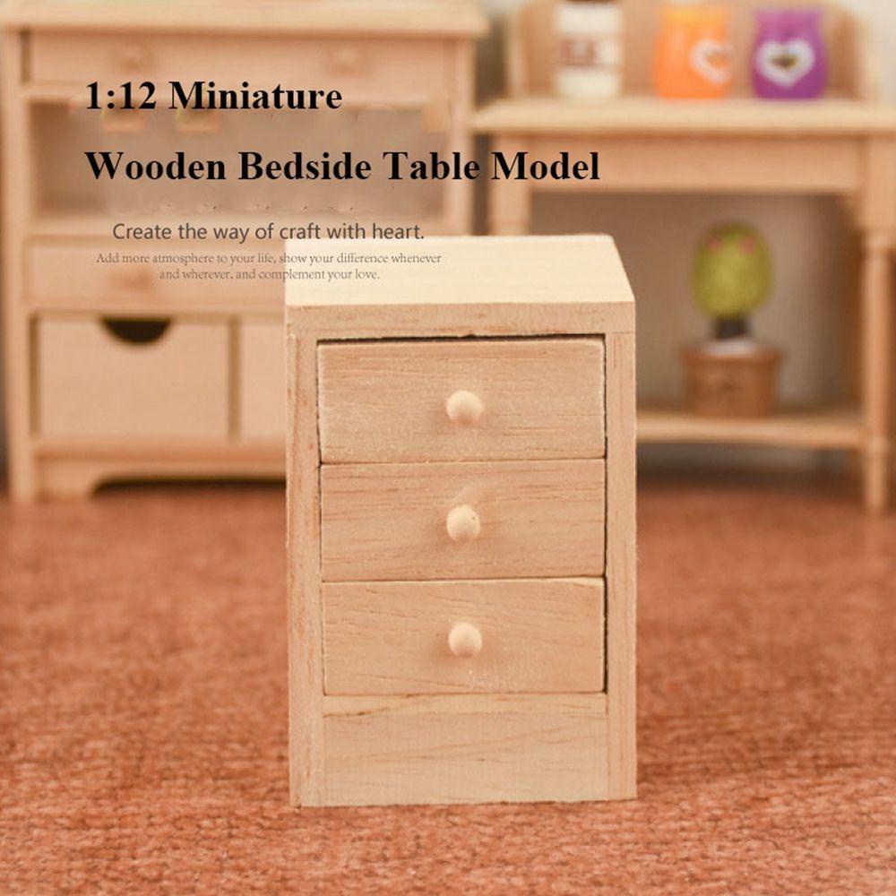 LAYOR1 Bàn Đầu Giường Mini Tỉ Lệ 1: 12 Trang Trí Nhà Búp Bê