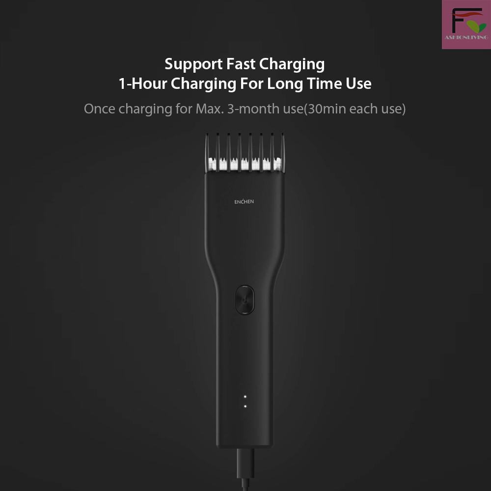 Tông đơ cắt tóc Xiaomi ENHCEN hai tốc độ chất liệu gốm nano sạc USB tiện lợi