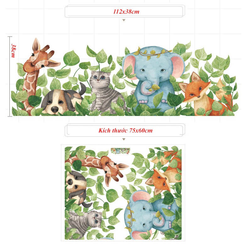 Decal dán tường cho bé, tranh dán trang trí phòng cho bé, nhà trẻ mẫu giáo cho con yêu