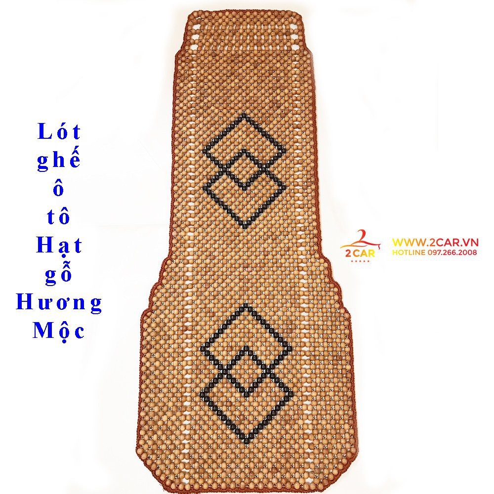 Lót ghế gỗ ô tô hạt gỗ hương mộc cao cấp có khâu viền