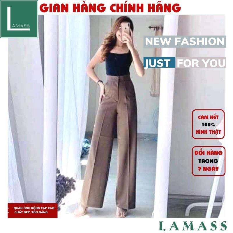 Quần vải ống rộng nữ 🌺quần ống rộng nữ 💚quần tây nữ công sở -phong cách thời trang hàn quốc,LAMASS | BigBuy360 - bigbuy360.vn