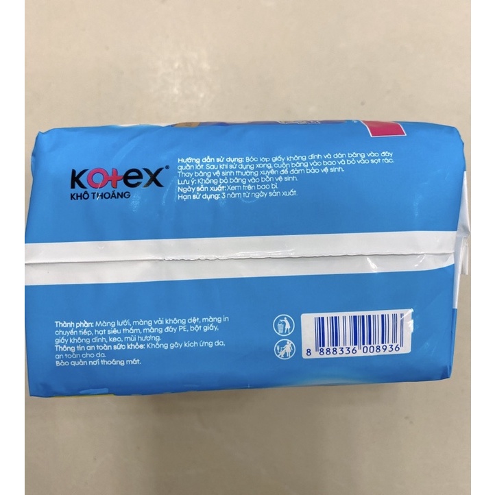 [Tặng 2 miếng] Băng vệ sinh Kotex siêu mỏng cánh 23cm 8 miếng