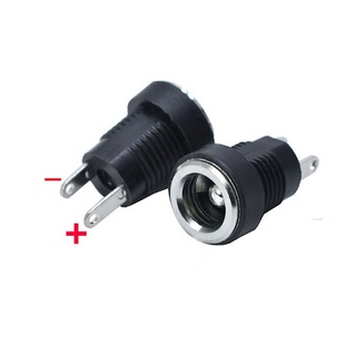 BN. Jack sạc DC, jack cái 5.5*2.1mm, lỗ khoan 10mm, có nắp đậy.