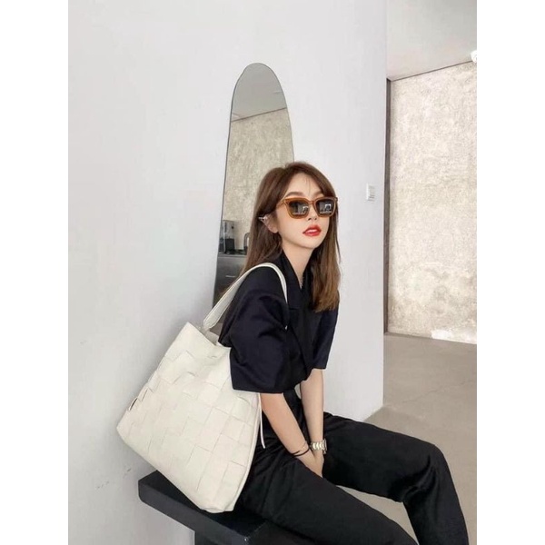 TNS - Túi tote form chữ nhật dạ đan Capiza - 3 màu