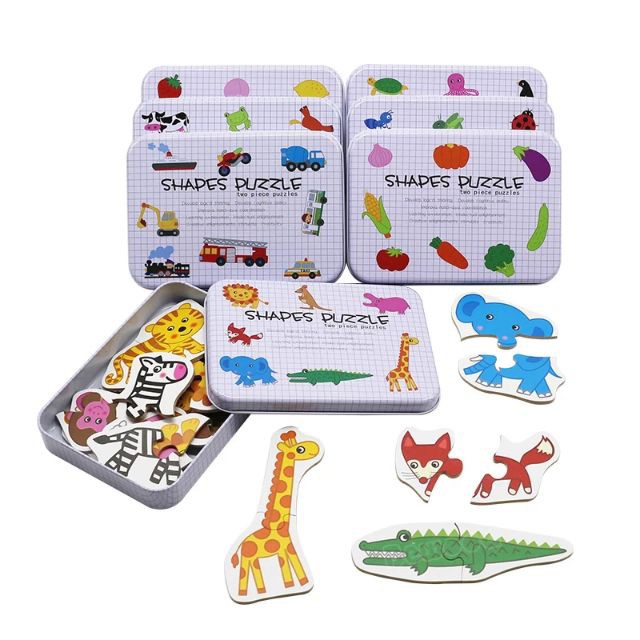 CHỌN HÌNH -Hộp Ghép hình 2 mảnh Shapes Puzzle khởi đầu cho bé