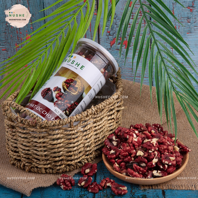 NHÂN HẠT ÓC CHÓ ĐỎ 500gr, NUSHEFOOD, Hàng Nhập Khẩu Cao Cấp, Date Mới Thơm Ngon, Siêu Dinh Dưỡng