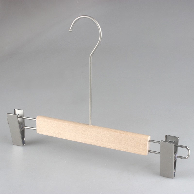 Móc Kẹp Gỗ Treo  Quần Áo Không Sơn 32cm