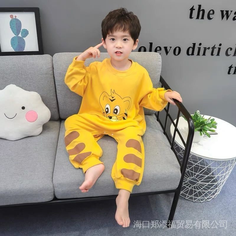 Bộ Đồ Ngủ Liền Thân Tay Dài Phong Cách Thời Trang Xuân Thu Dễ Thương Cho Bé