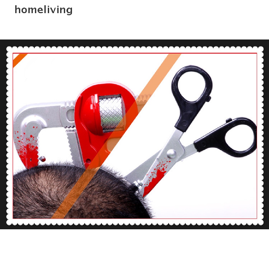 Băng Đô Rìu Lưỡi Cưa Giả Hóa Trang Halloween Kinh Dị