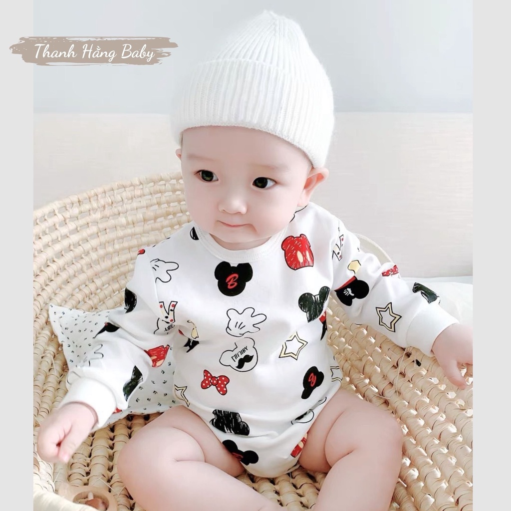 Bodysuit Dài Tay Lót Lông Cho Bé, Body Dài Tay Cho Bé Thanh Hằng Baby 5 -13 Kg