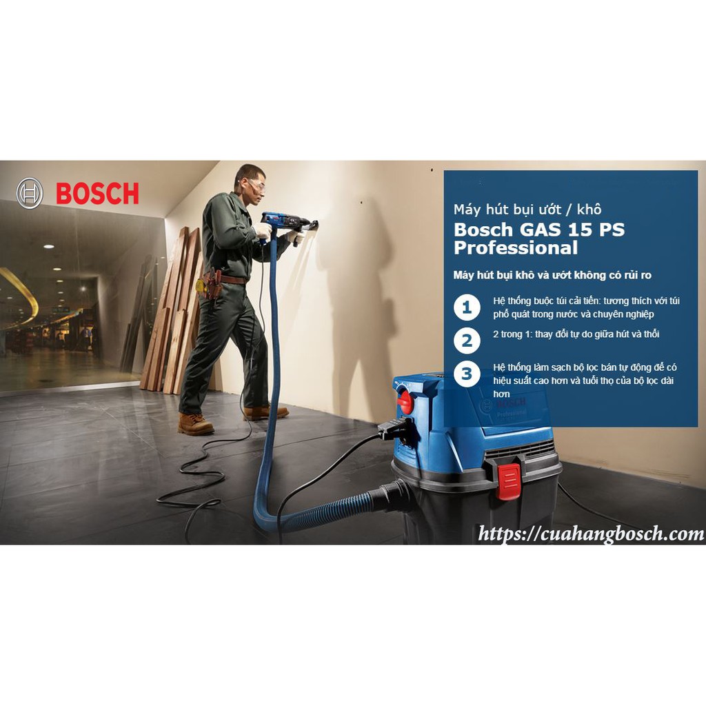 Máy hút bụi bosch GAS 15 PS.