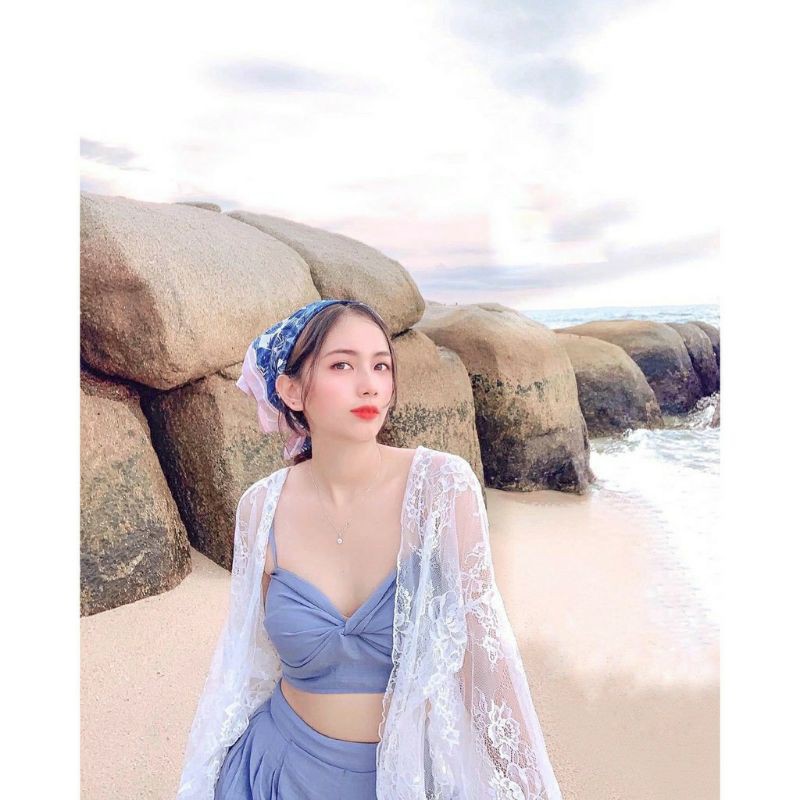 set áo dây xoắn ngực quần short ống rộng ( hình thật) | BigBuy360 - bigbuy360.vn