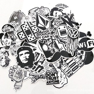 Bộ 60 hình dán trang trí xe hơi, ván trượt, laptop hay va li