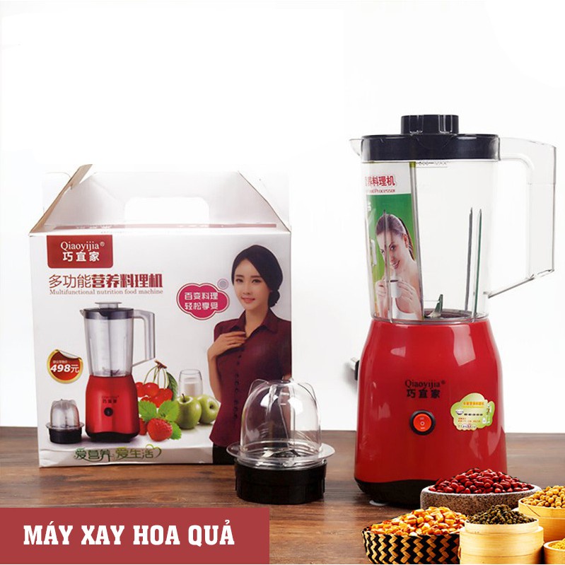 Máy Xay Sinh Tố Đa Năng - 2 Cối Xay Thức Ăn Và Hoa Quả