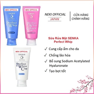 Sữa Rửa Mặt SENKA Perfect Whip | Sữa Rửa Mặt Perfect Collagen Nhật Bản - 120g
