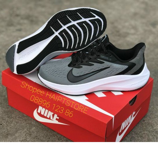 Giày Nike Zoom Winflo 7 Xám (20) Nam Running [Chính Hãng - FullBox]