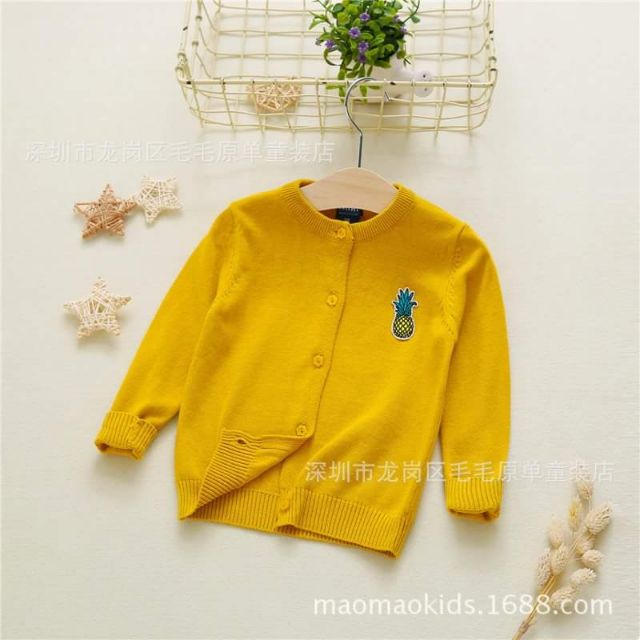 THANH LÝ Áo khoác len đẹp cho bé gái 9 tháng -5 tuổi