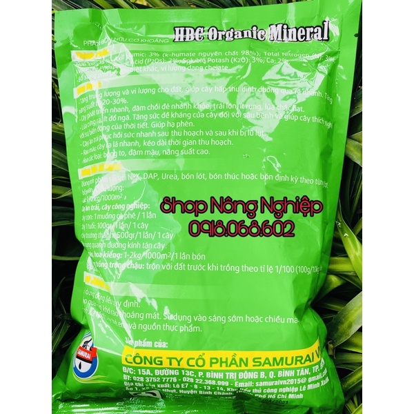 Phân Hữu Cơ Khoáng SMR 301.B 1kg, bổ sung đa trung vi lượng cho cây.