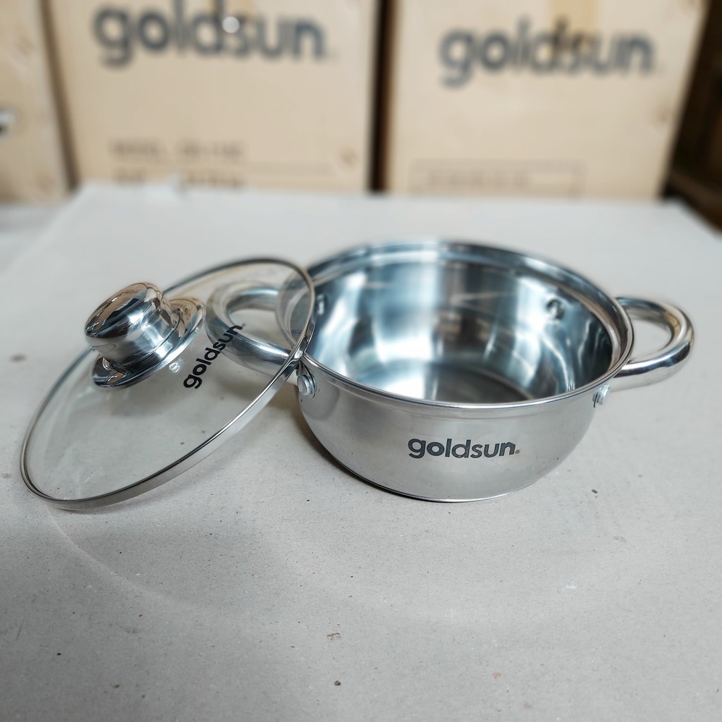 Bộ nồi inox 3 lớp Goldsun GE33-3306SG hàng chính hãng