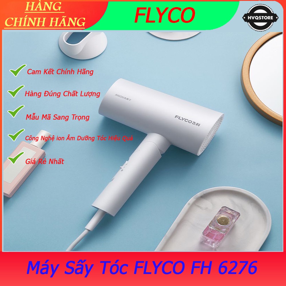 Máy Sấy Tóc Cao Cấp FH6276 FLYCO 2 Chiều Nóng Lạnh Sấy Anion Bảo Vệ Quá Nhiệt, Chống Khô Xơ FH6276