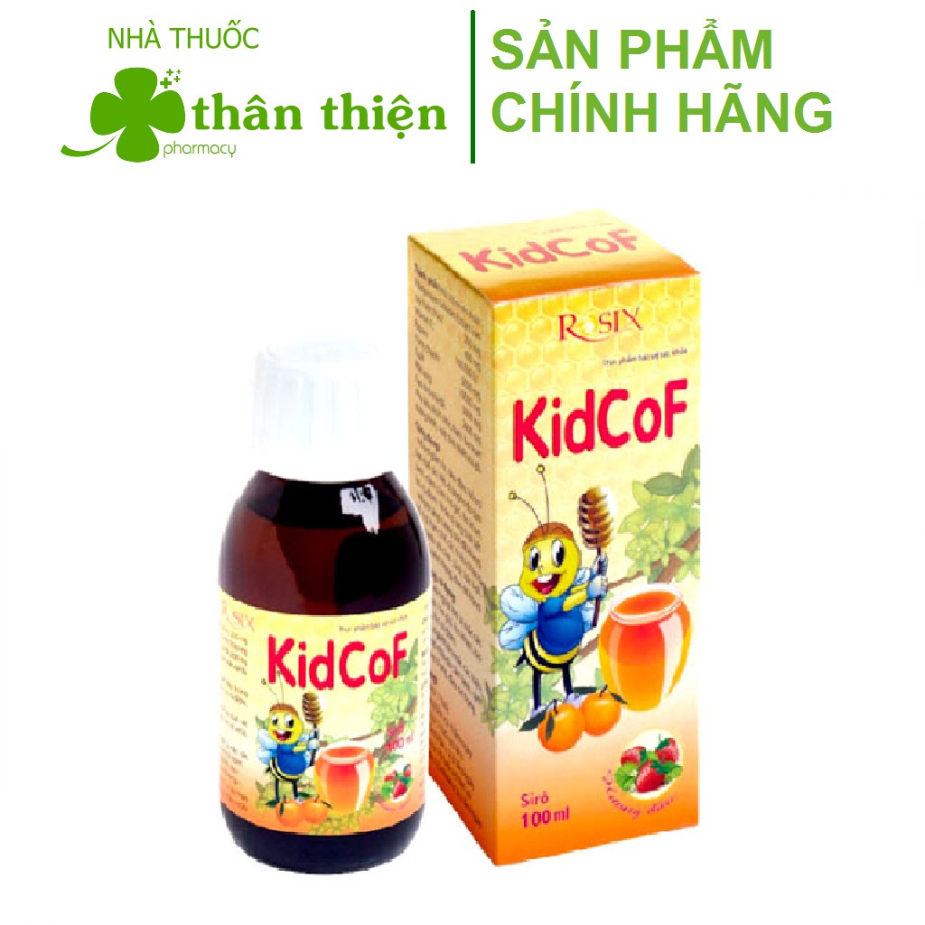 Siro ho KidcoF – Hỗ trợ giảm ho do cảm lạnh, cảm cúm, ho gió, ho khan, ho có đờm và ho do dị ứng thời tiết. (chai 100ml)