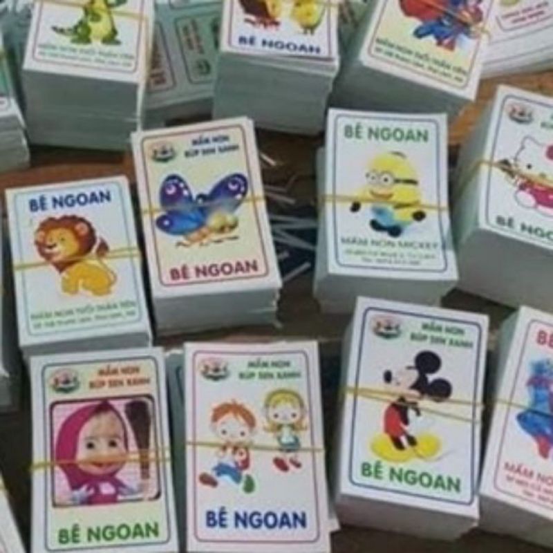 Phiếu bé ngoan cho bé ( 1 cọc 500 cái ) đủ hình