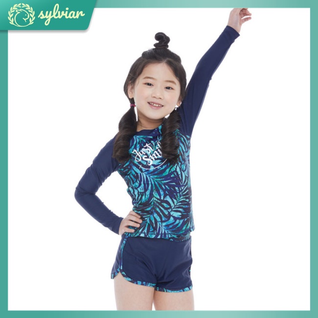 Bộ Đồ Bơi 3 Món Áo Tay Dài + Quần Short Nhanh Khô Chống Nắng Thời Trang Cho Bé Trai/Gái