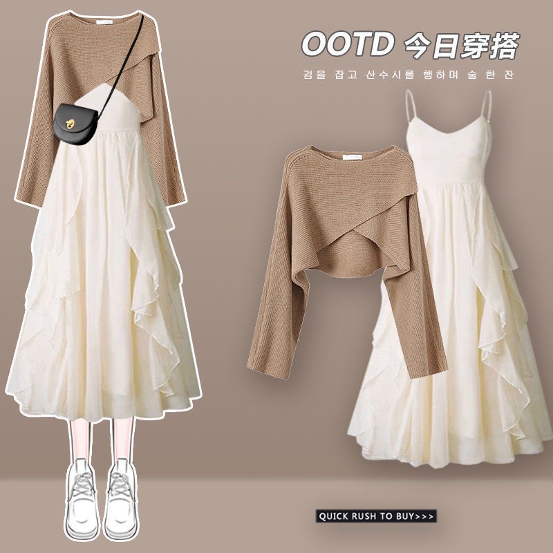 Áo len chéo vạt dáng croptop tay dài mặc kết hợp quần hay váy đều đẹp