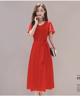 Đầm maxi cổ trụ