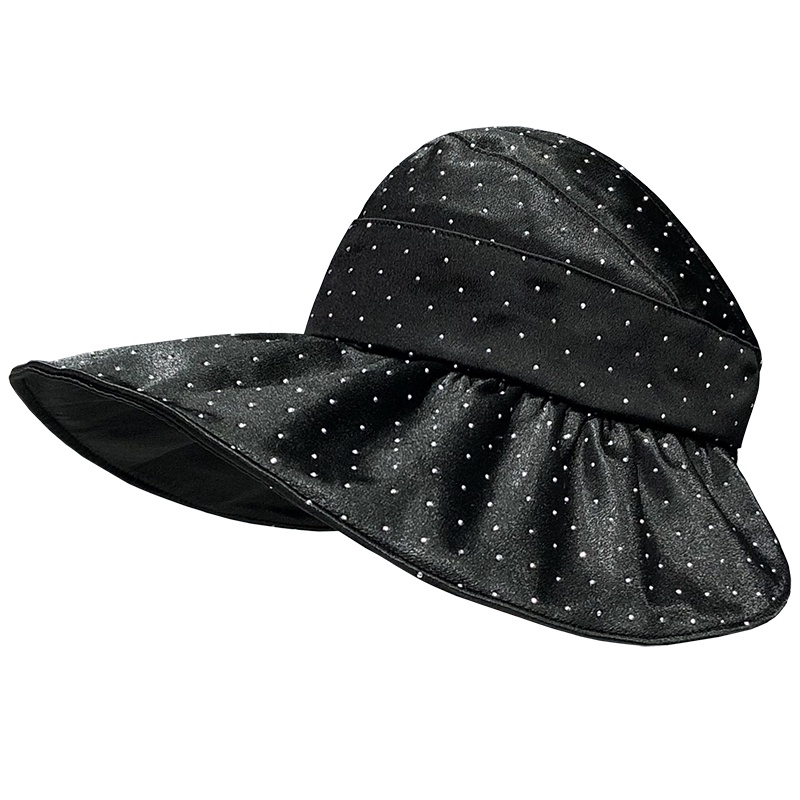 Nón Tai Bèo Vải Mỏng Đính Đá Chống Nắng Thời Trang Mùa Hè Cho Nữ