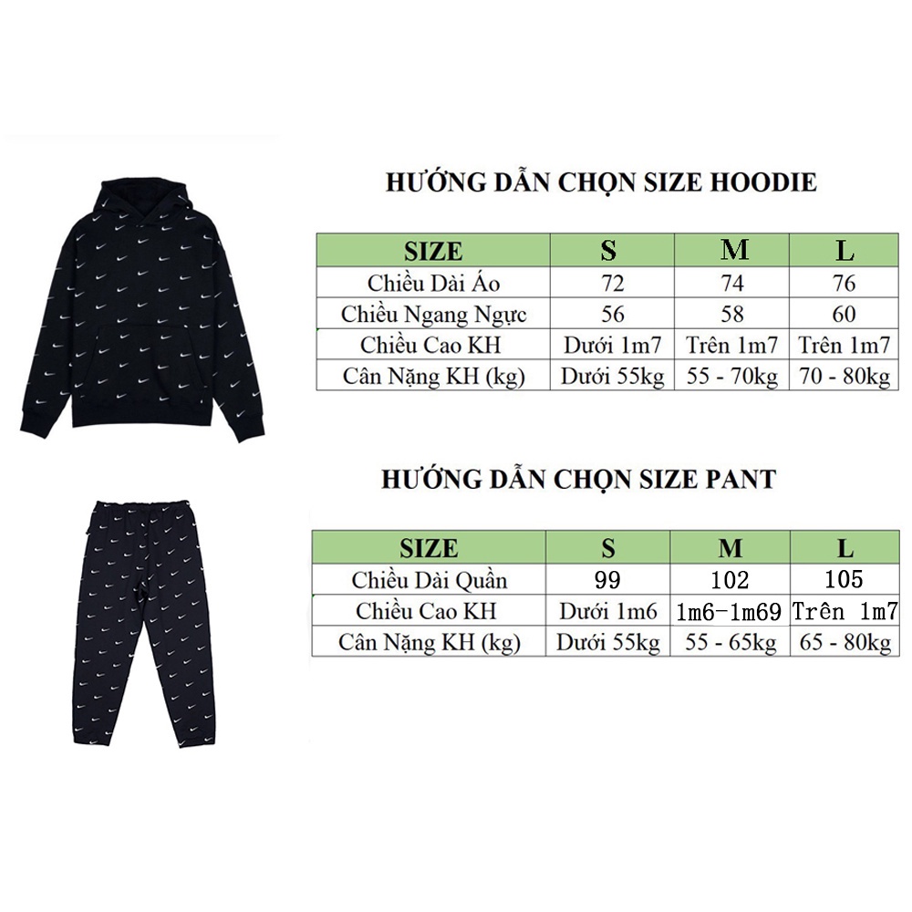 Áo Hoodie Nai Swoosh Full Logo Thêu nổi - Tem tag check CODE