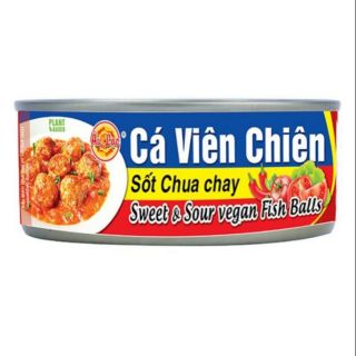 Cá viên chiên sốt chua chay Âu Lạc lon 180g