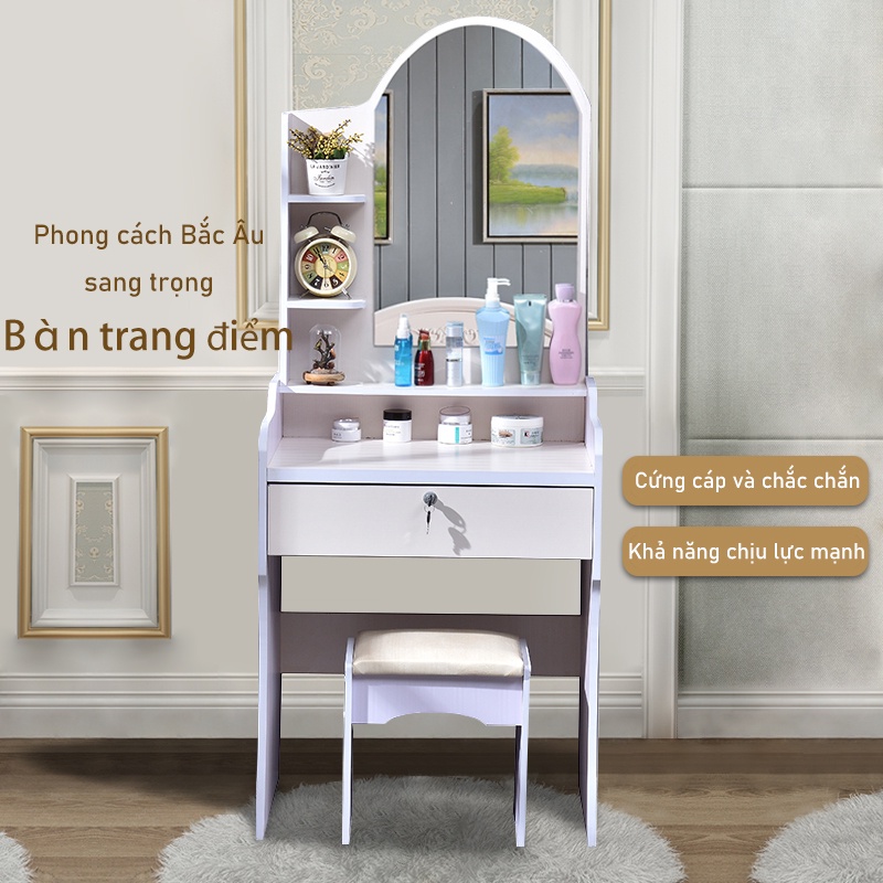 Bàn trang điểm bàn trang điểm mini phòng ngủ điểm tủ lưu trữ ngôi nhà nhỏ đơn giản hiện đại tủ đàu giường YB15