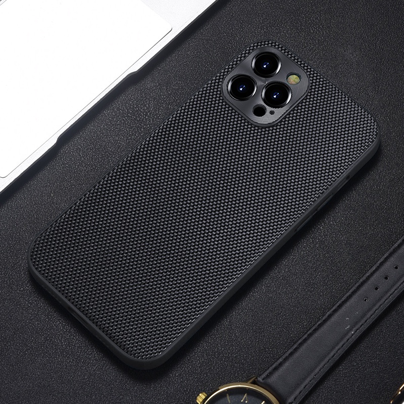 Sang Trọng Ốp Điện Thoại Cứng Phối Vải nylon Mềm Cho iphone 15 14 pro / pro max / plus 13 12 11 pro max