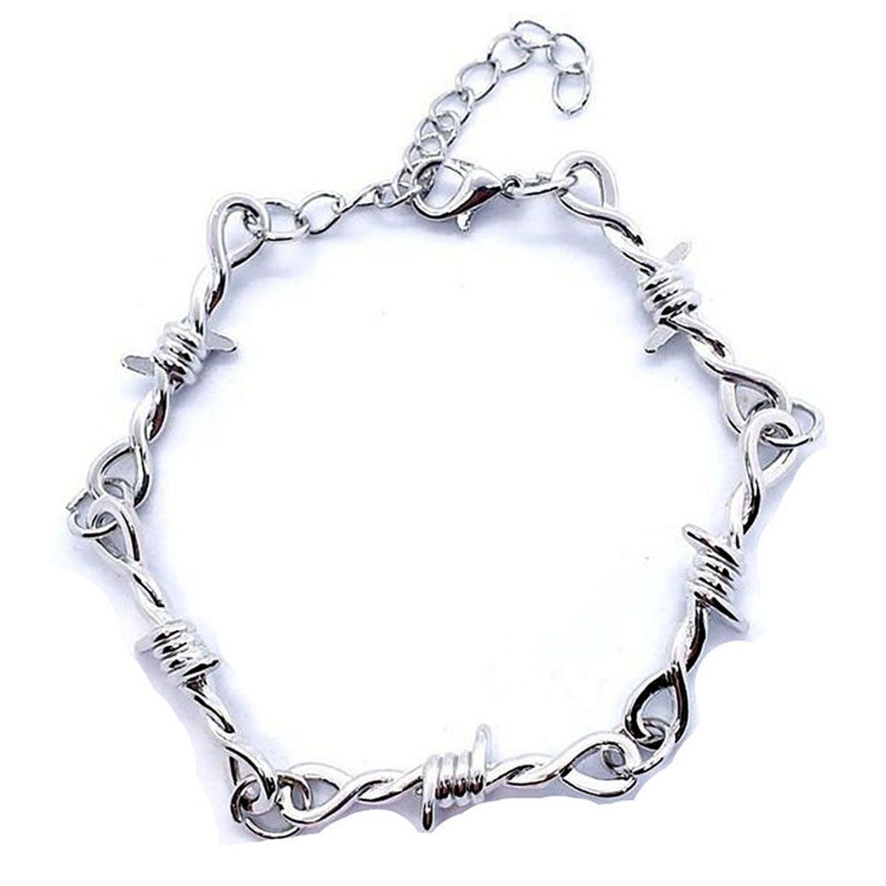 Vòng cổ choker/vòng đeo tay dây gai nhỏ phong cách punk hip hop thời trang