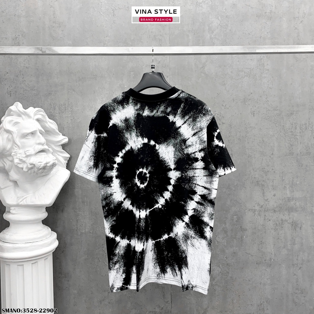 Áo phông Amiri họa tiết đen pha trắng - Áo thun cotton Amiri phối đen trắng họa tiết chìm Unisex