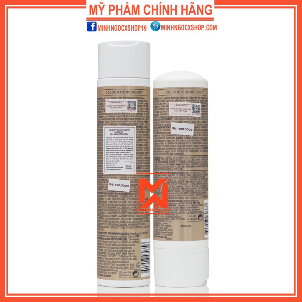 Dầu gội xả dưỡng màu TIGI COPYRIGHT COLOUR 300 - 250ml chính hãng