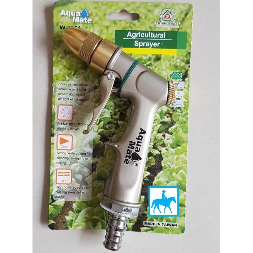 Aqua Mate Vòi Xịt Phun Nước Tưới Cây Chỉnh Tia W-9301 TAIWAN