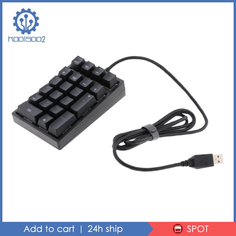 Bàn Phím Số Mini Koolsoo2 K24 21 Phím USB-C RGB Dành Cho Game Thủ