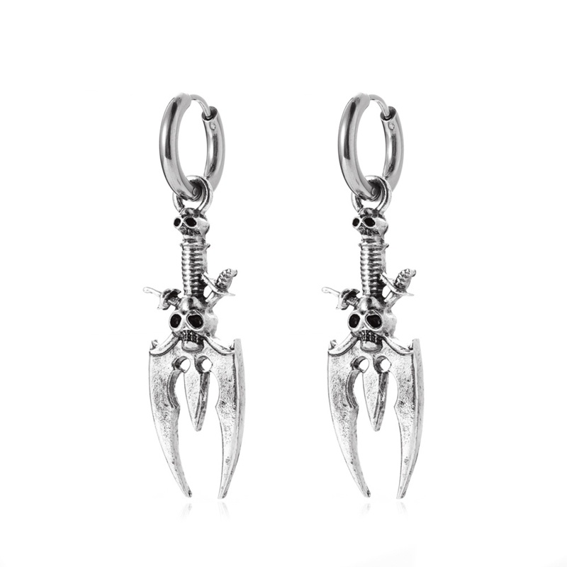 Bông Tai Hình Đầu Lâu Phong Cách Punk Gothic Thời Trang Cho Nam Và Nữ