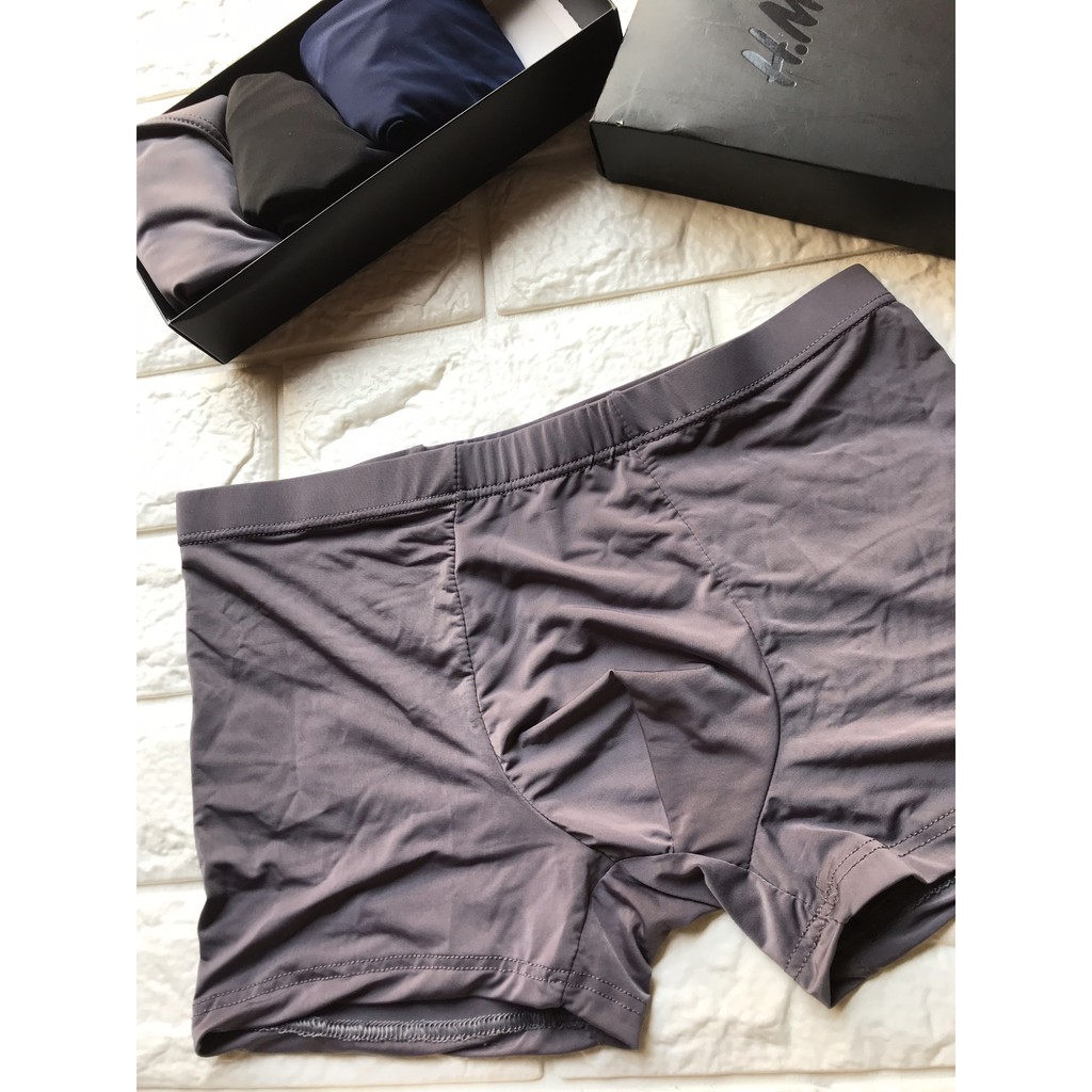 Hộp 4 Quần Lót/Sịp Đùi Boxer Nam Su Thun Mát Lạnh Cao Cấp Kháng Khuẩn Chống Viêm Mặc Thoải Mái